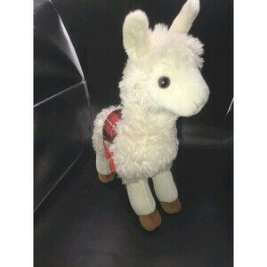 Aurora Plush Llama Toy With Red Saddle